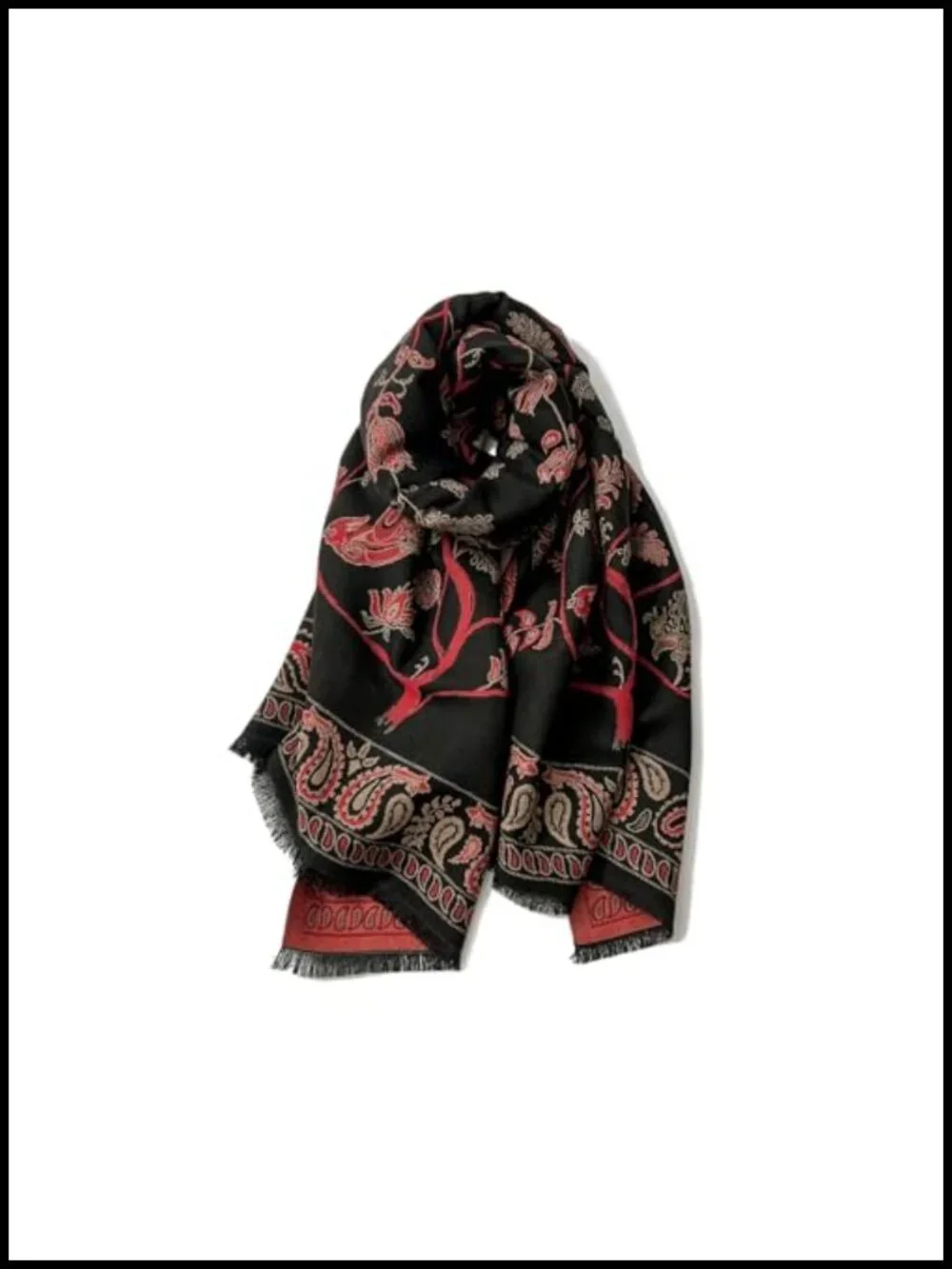 Reversible Paisley Pashmina Shawl Wrap Wedding Stole